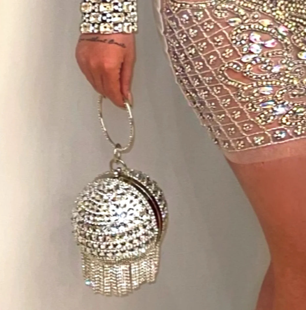 Crystal drop purse