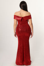 Load image into Gallery viewer, Fine wine sequins Gown
