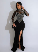 Load image into Gallery viewer, The Queen Mesh Diamonds Maxi Dress
