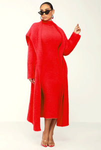 Attention cozy dress set
