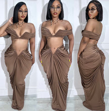 Load image into Gallery viewer, Ruched Resort Set Mocha
