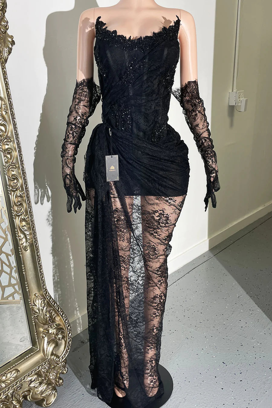Mystery black lace dress