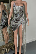 Load image into Gallery viewer, Diamanté tassel dress
