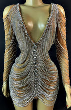 Load image into Gallery viewer, Alpha diamanté tassel dress
