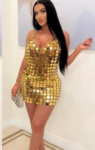 Roxy Metallic dress (Gold