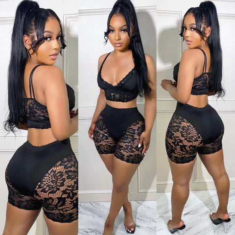 Litty lace short set